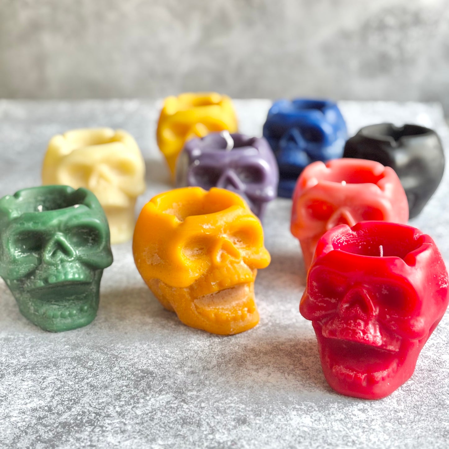 Big Skull Beeswax Candle | Colour Option Available