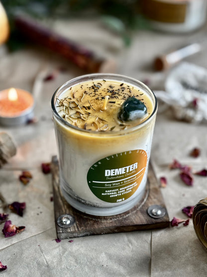 Demeter Altar Candle – 200 g Soy Wax Jar Candle for Ritual & Devotion