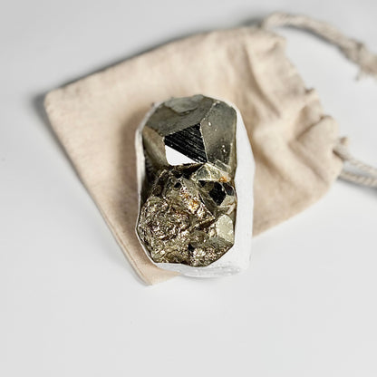 Peruvian Pyrite Cluster – 205g -Golden Brilliance & Striking Presence