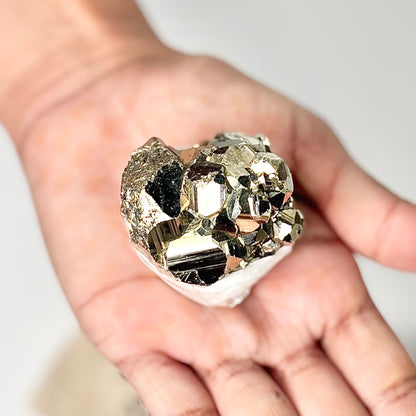 Peruvian Pyrite Cluster – 138g -Golden Brilliance & Striking Presence