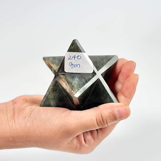 Labradorite Large Merkaba Carving
