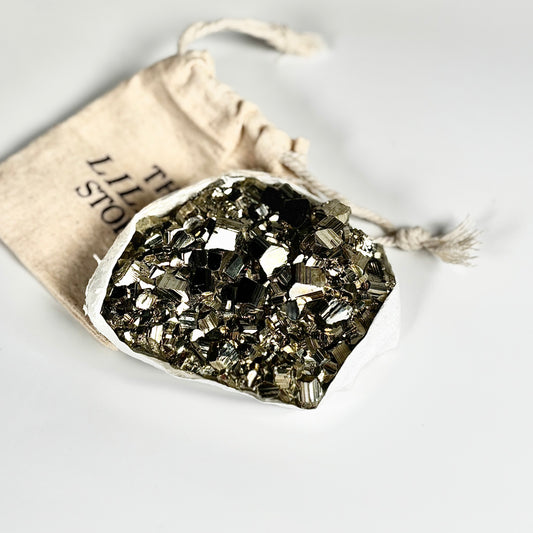 Peruvian Pyrite Cluster – 340g -Golden Brilliance & Striking Presence
