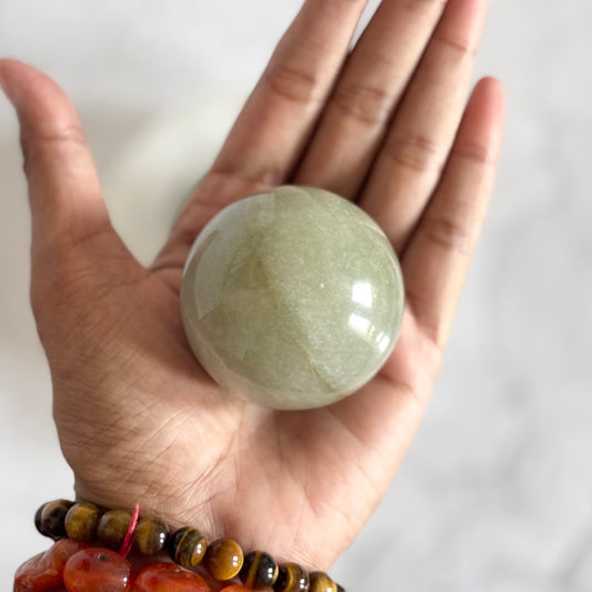 Green Aventurine Sphere – Growth, Opportunity & Harmony