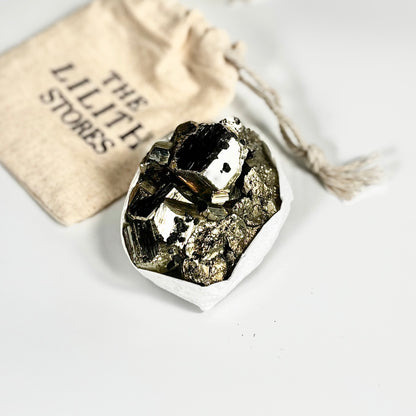 Peruvian Pyrite Cluster – 202g -Golden Brilliance & Striking Presence
