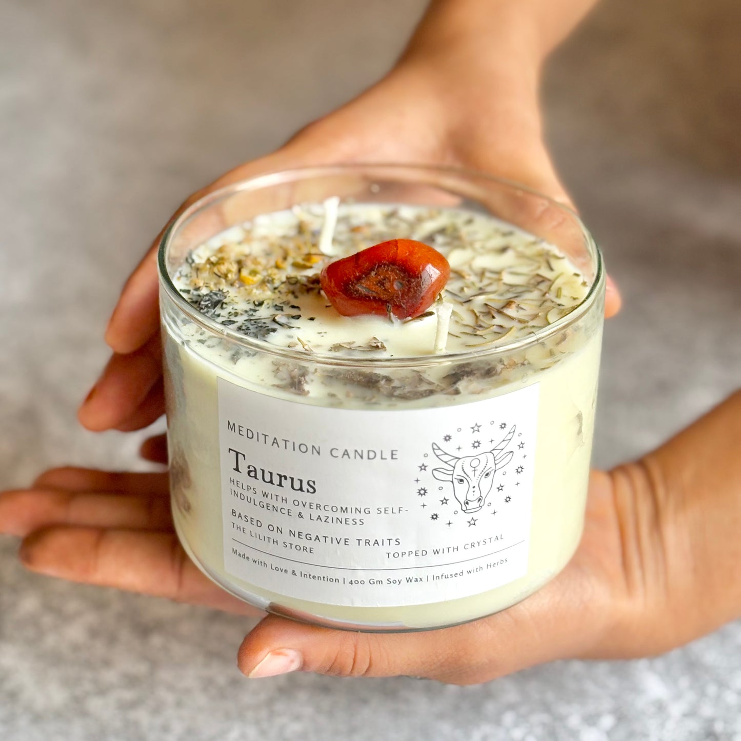 Taurus Zodiac Soy Intention Candle | 400 Gm