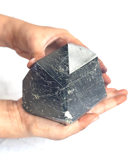 Black Tourmaline Irregular Towers | Mica Inclusion - 1330 Gm | Stone of Protection