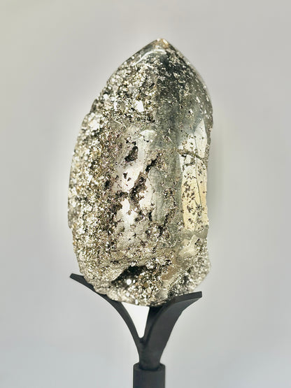 Extra Large Peruvian Pyrite Druzy Egg Carving 10.7 Kg – Abundance & Prosperity