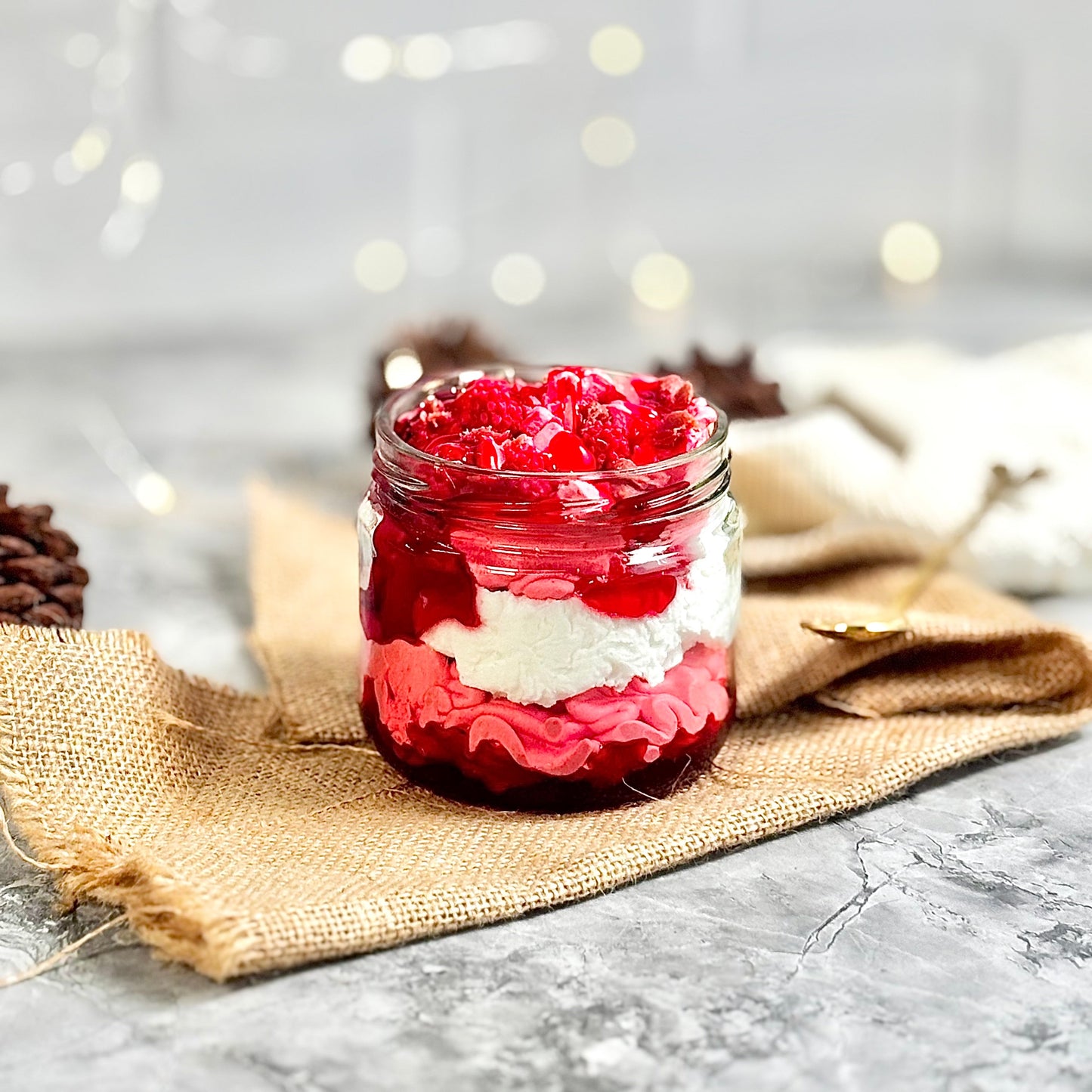 Strawberry Cheese Cake Dessert Candle -200g