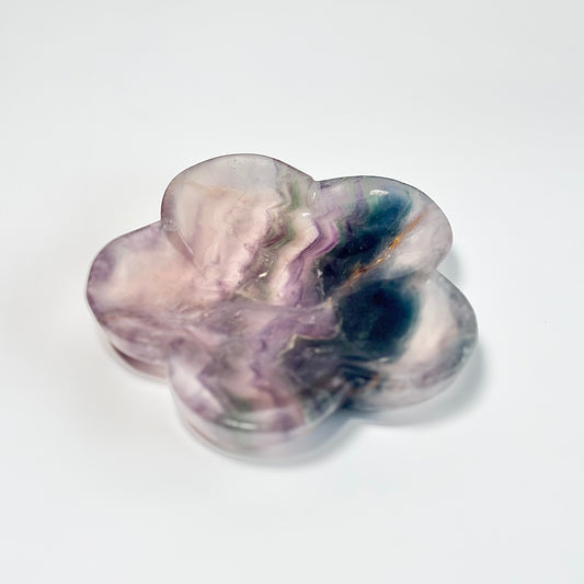 Flower-Shaped Multi Fluorite Bowl