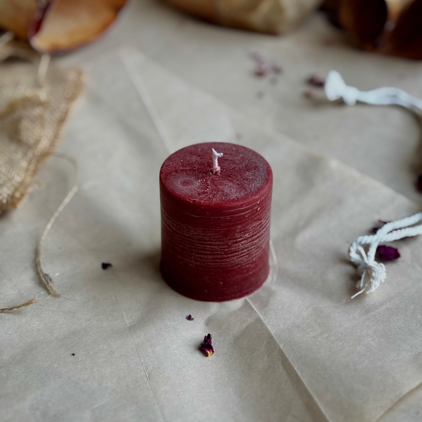 Brown Pillar Candle 2 Inch – Soy Wax Ritual & Décor Candle | Pack of 4