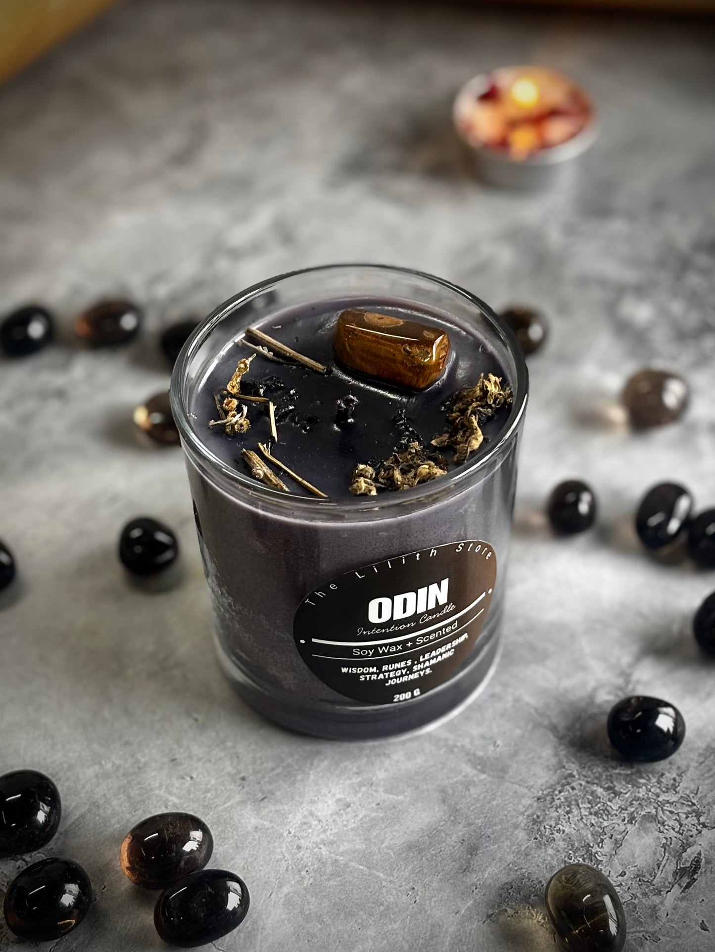 Odin Altar Candle – 200 g Soy Wax Jar Candle for Ritual & Devotion