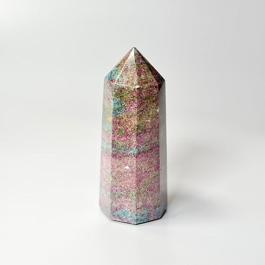 Eight Facet Ruby in Kyanite Tower – 538g -Distinctive Colour & Balanced Form