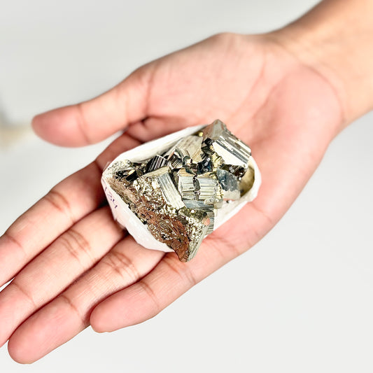 Peruvian Pyrite Cluster – 134g -Golden Brilliance & Striking Presence