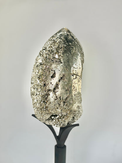 Extra Large Peruvian Pyrite Druzy Egg Carving 10.7 Kg – Abundance & Prosperity