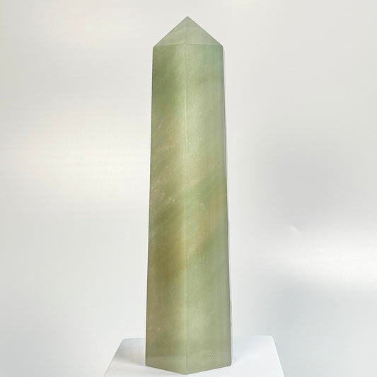 Green Aventurine Six-Facet Tower – 848g - Attract Luck • Inspire Growth • Help Heart Chakra