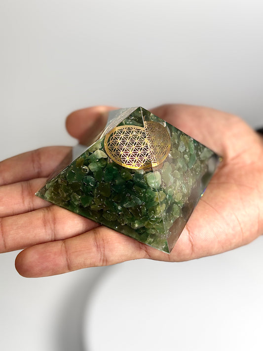Green Aventurine Orgonite Pyramid