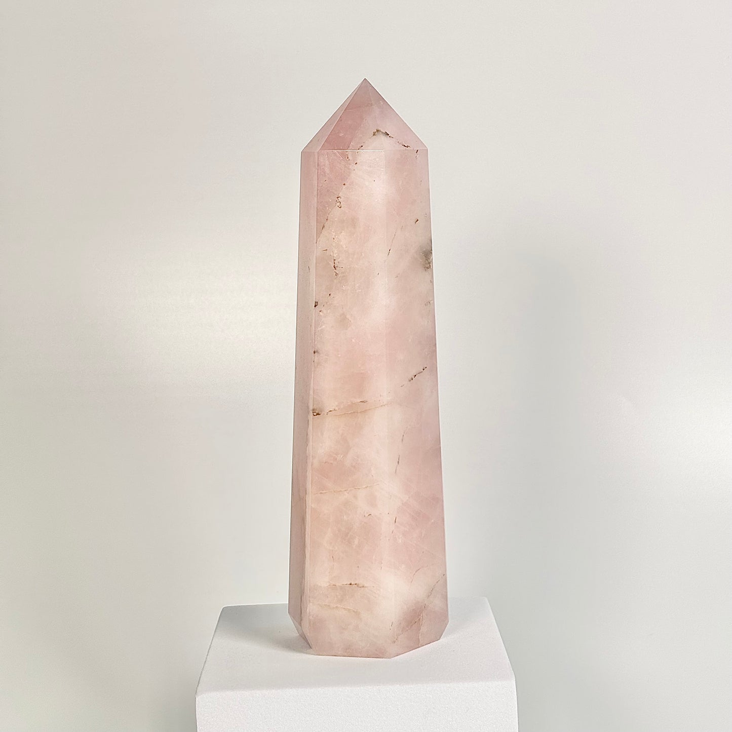 Rose Quartz Six-Facet Tower – 798g - Attract Love • Heal Emotionally • Radiate Compassion