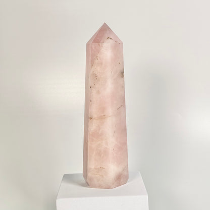 Rose Quartz Six-Facet Tower – 798g - Attract Love • Heal Emotionally • Radiate Compassion