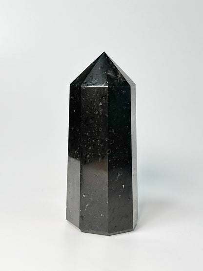 Eight Facet Black Tourmaline Tower – 550g - Bold Presence & Timeless Design