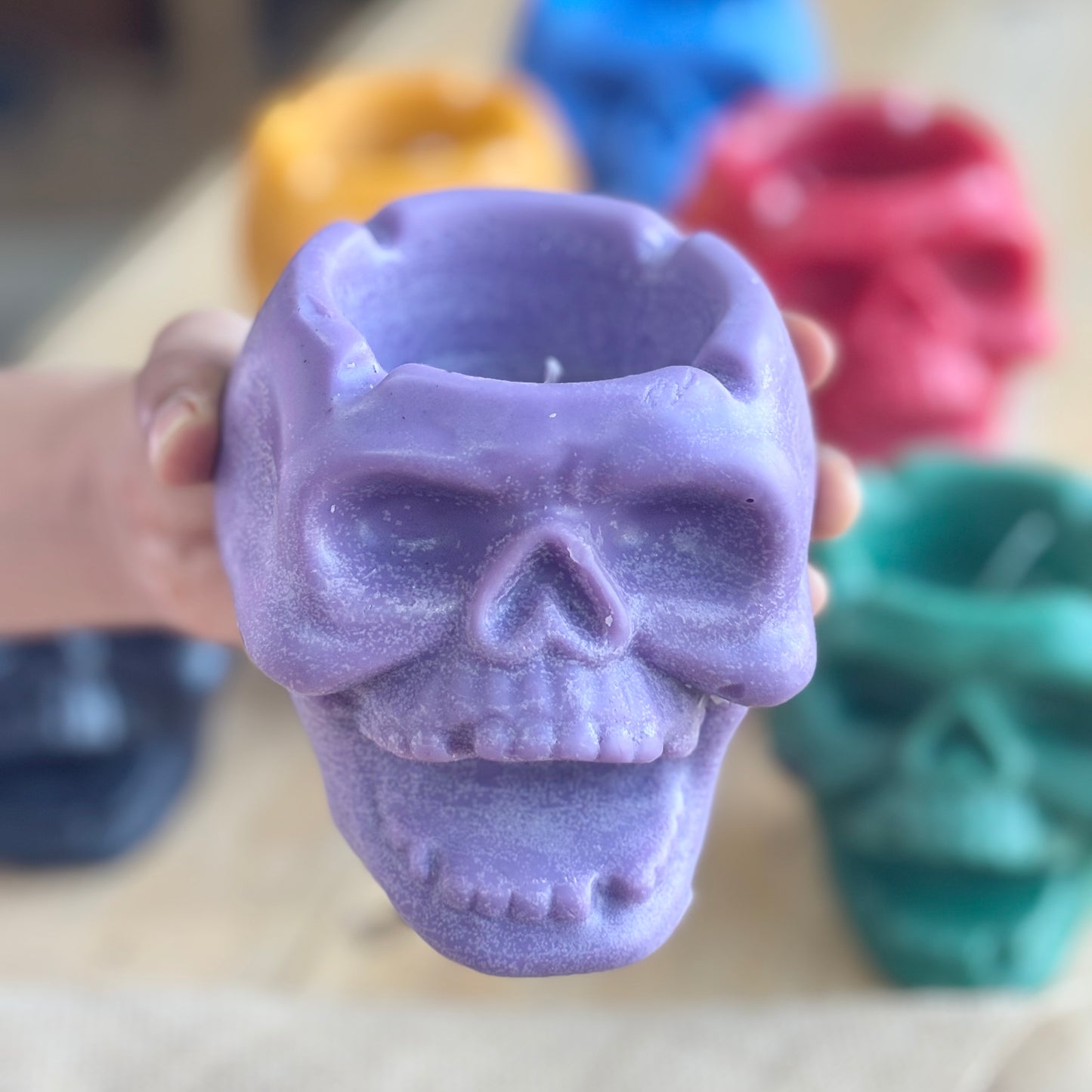 Big Skull Soy Candle | Colour Option Available