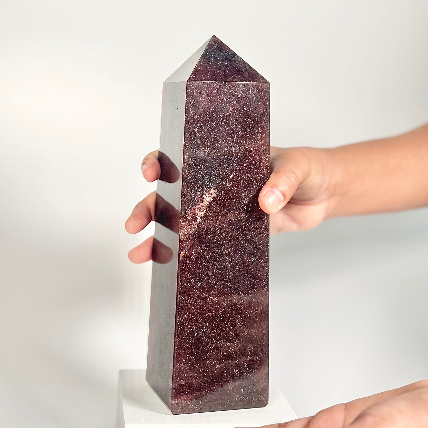 Strawberry Quartz Four-Facet Tower – 1630g - Heart Chakra • Radiate Love • Embrace Joy