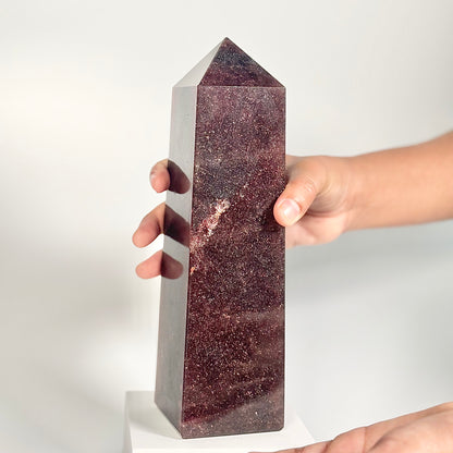 Strawberry Quartz Four-Facet Tower – 1630g - Heart Chakra • Radiate Love • Embrace Joy