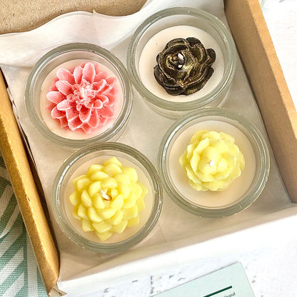 Mini Glass Soy Scented Tealights