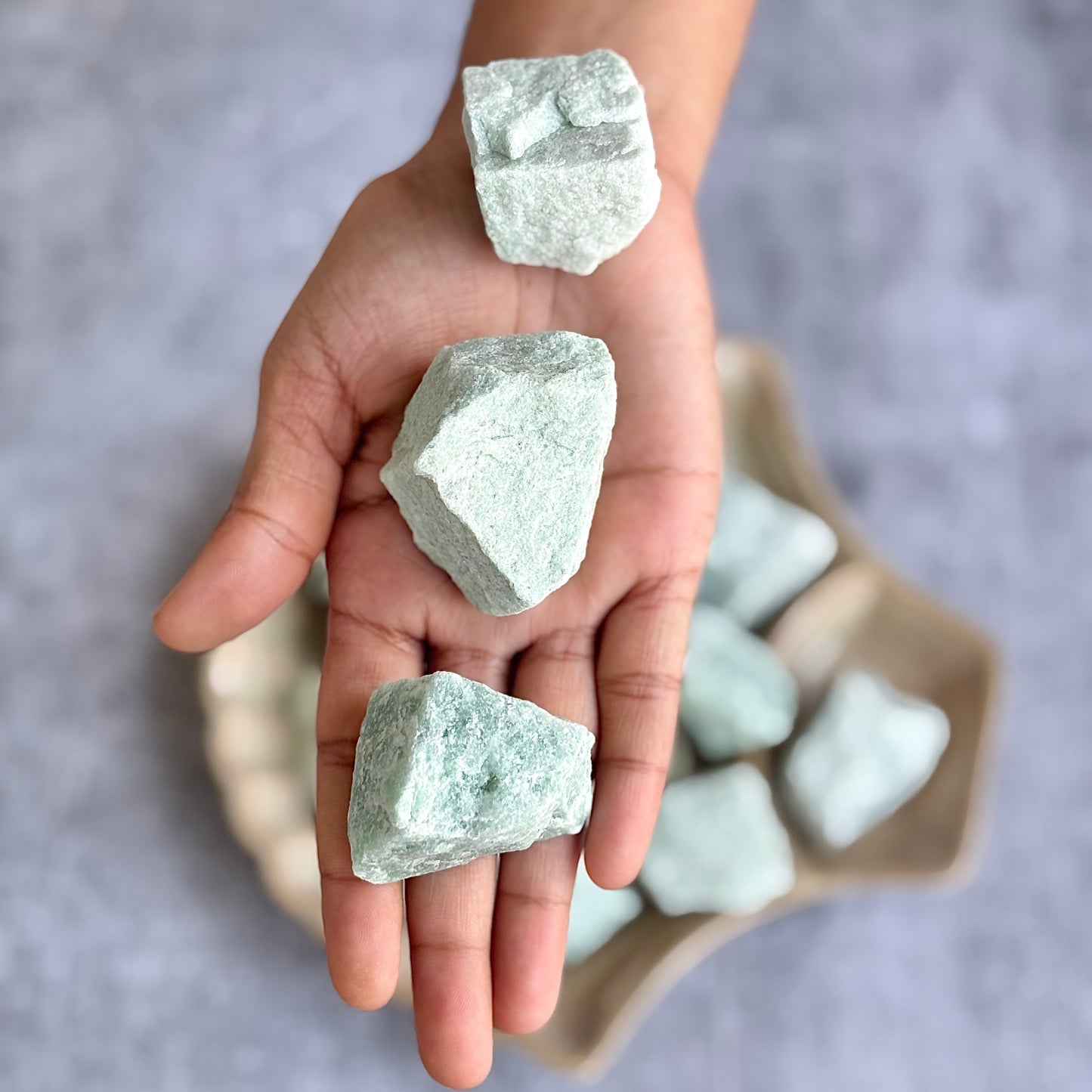 Green Aventurine Mini Raw Stone | Stone for Abundance - Pack of 2