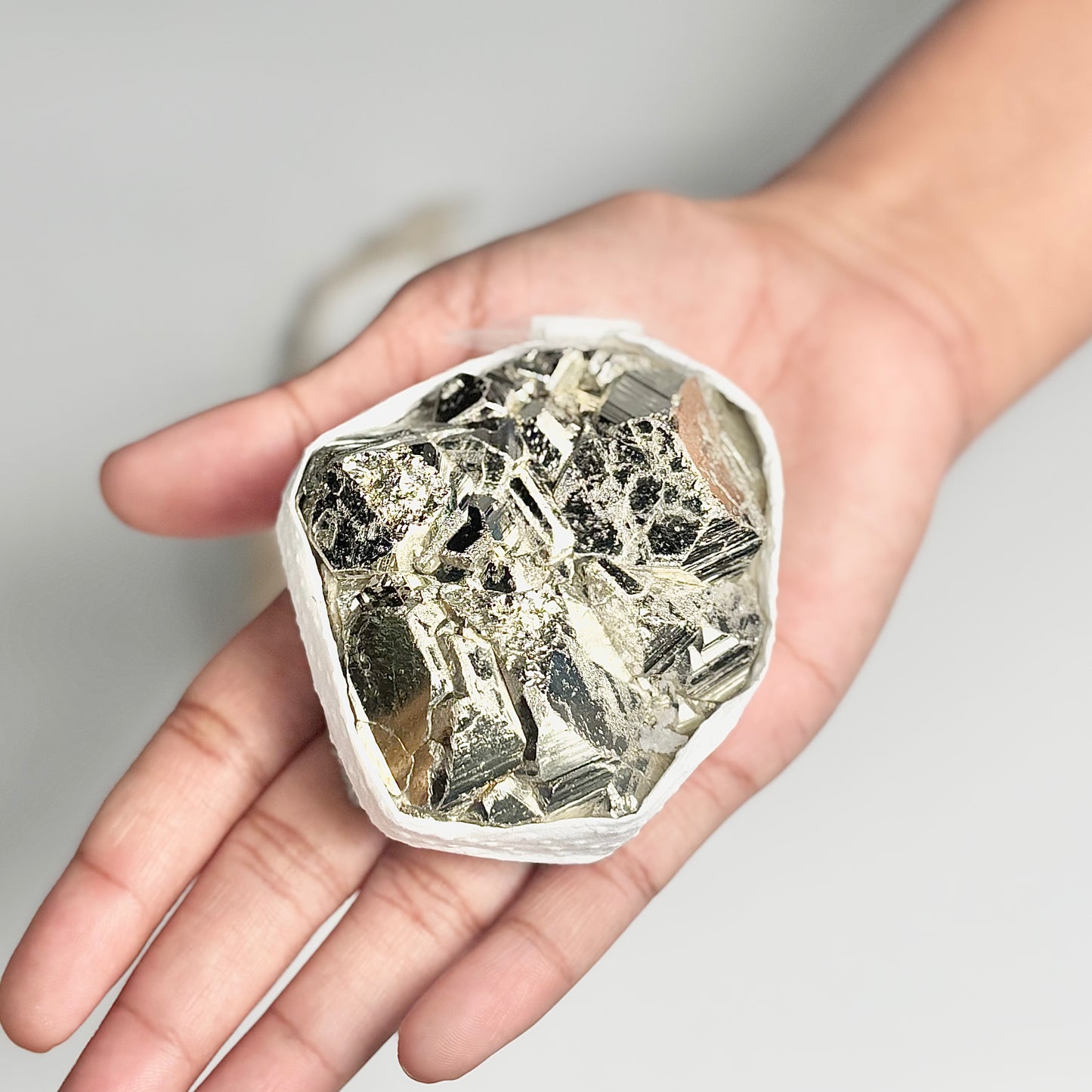Peruvian Pyrite Cluster – 266g - Golden Brilliance & Striking Presence