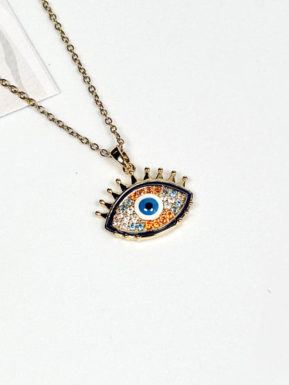Evil Eye Pendant Necklace | Gold-Plated Stainless Steel | The Lilith Store