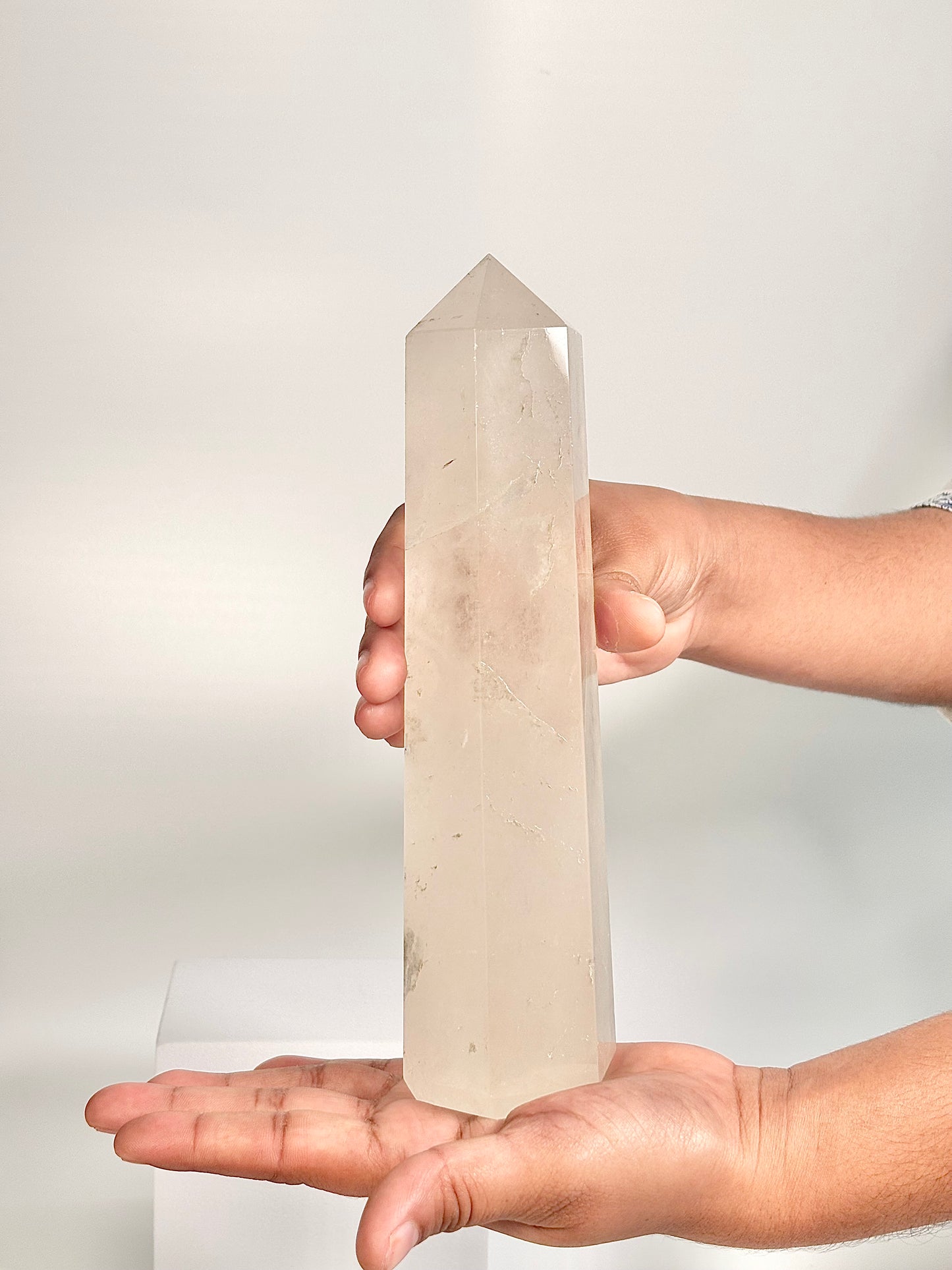 Clear Quartz Six-Facet Tower – 837g - Amplify Energy • Clarity of Mind • Spiritual Alignment
