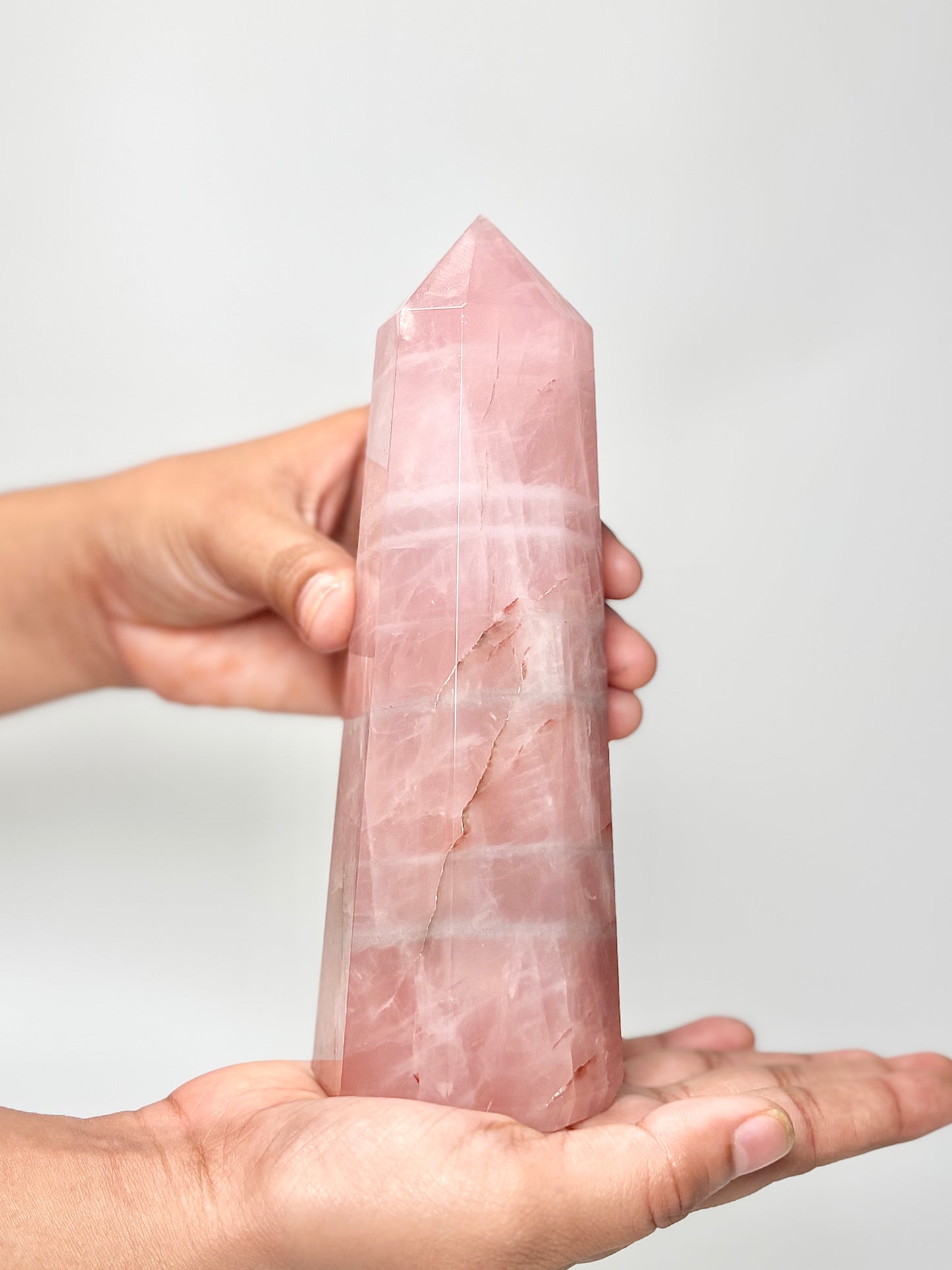 Eight Facet Rose Quartz Tower – 690g - Elegance, Warmth & Gentle Charm