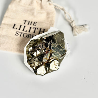 Peruvian Pyrite Cluster – 190g -Golden Brilliance & Striking Presence