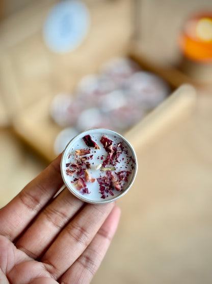 Rose Petal Infused Soy Wax Tealight Candles – Unscented