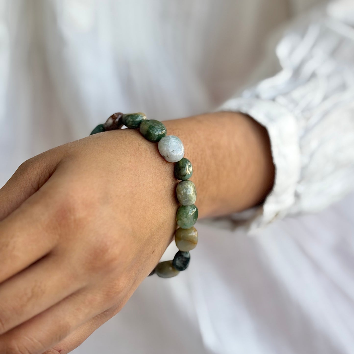 Bloodstone Mini Tumble Bracelet | Stone for Getting rid of anxiety & depression