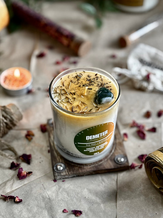 Demeter Altar Candle – 200 g Soy Wax Jar Candle for Ritual & Devotion