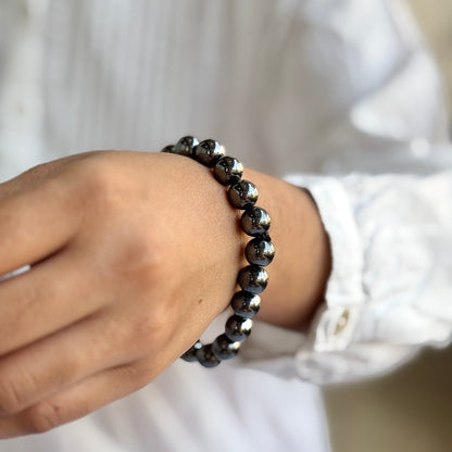 Hematite Bead Bracelet - 10mm | Protection & Grounding