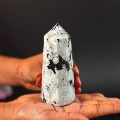 Rainbow Moonstone Large Tower - 300 Gm | Compassion & empathy
