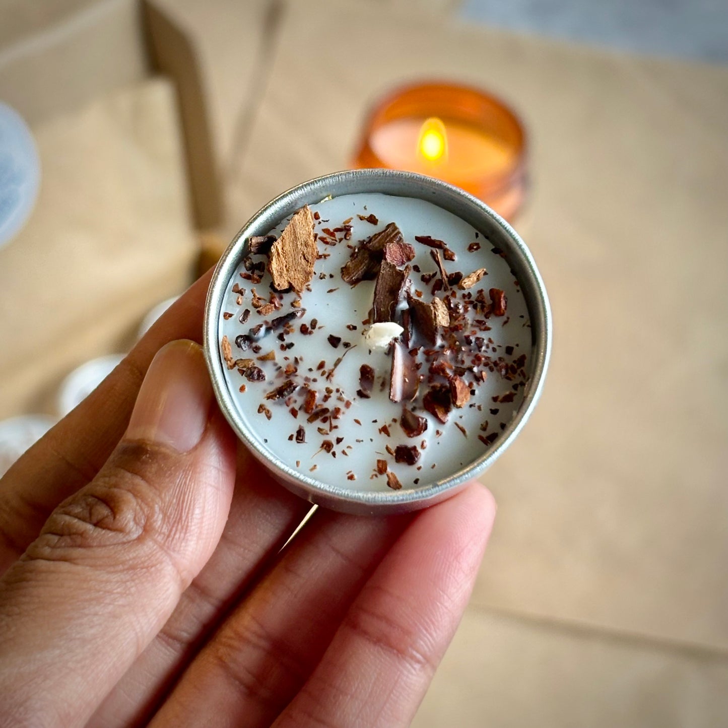 Cinnamon Infused Soy Wax Tealight Candles – Unscented