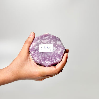 Eight Facet Lepidolite Tower – 1.1kg - Gentle Presence & Refined Balance