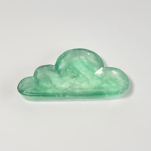 Green Fluorite Cloud-Shaped Bowl