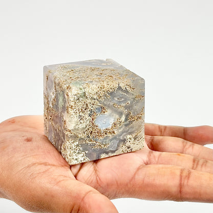 Blue Lace Agate Cube - Inner Peace