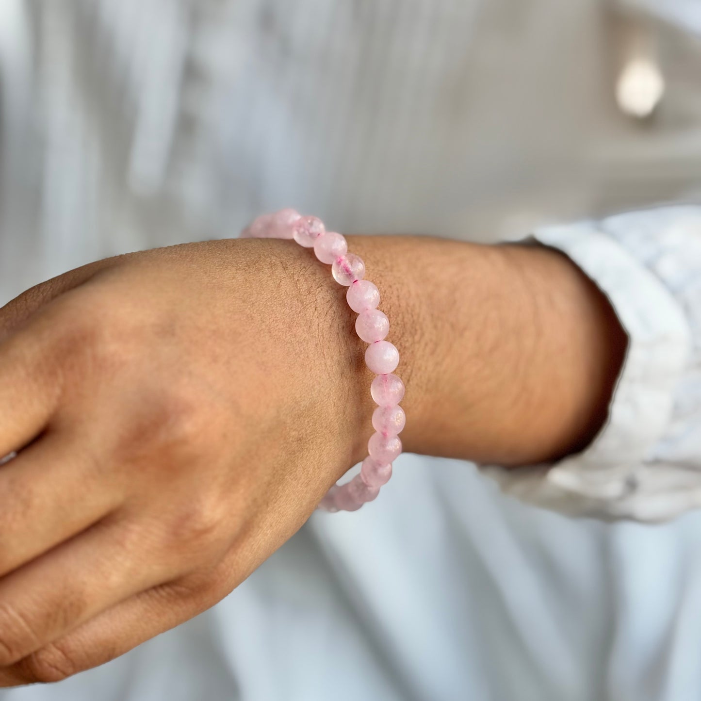 Rose Quartz Bead Bracelet - 6mm | Stone of Love & Self Love