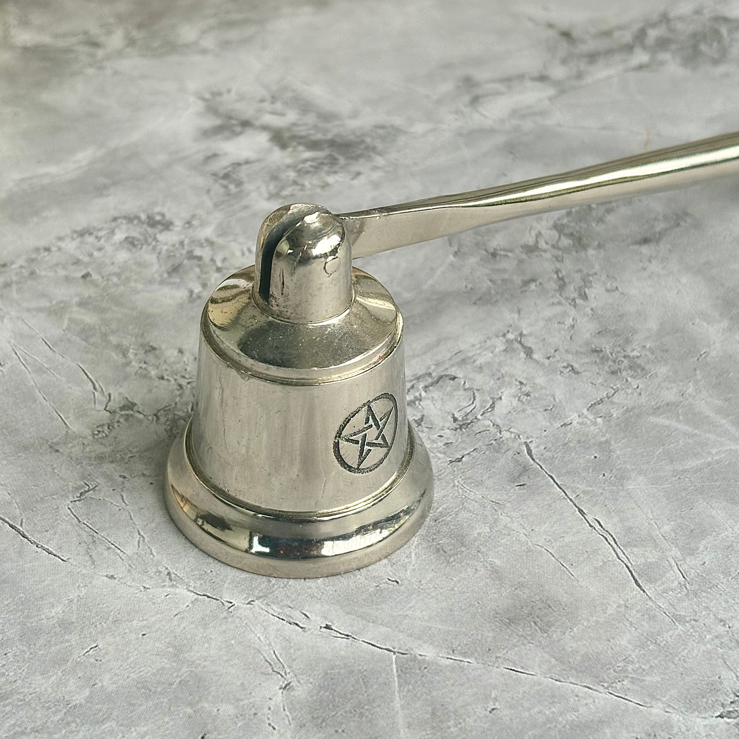 Stainless Steel Pentacle Carved Candle Snuffer