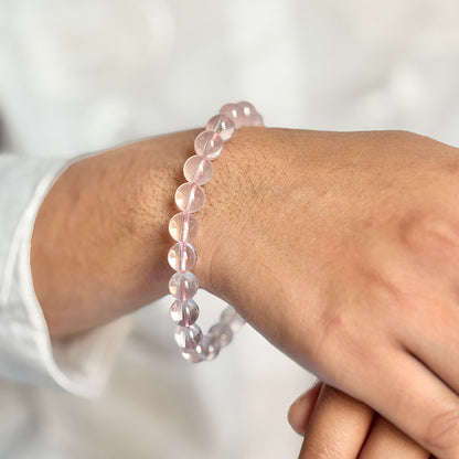 AAA Quality Rose Quartz Bead Bracelet - 8mm | Stone of Love & Self Love