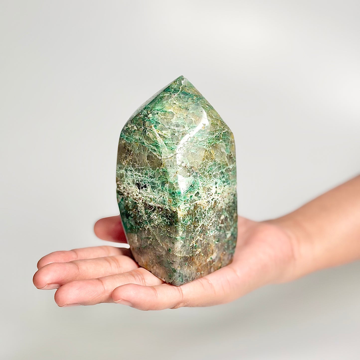 Green Chrysocolla Freeform 472g - Calm Emotions • Empower Communication • Connect with Divine Feminine