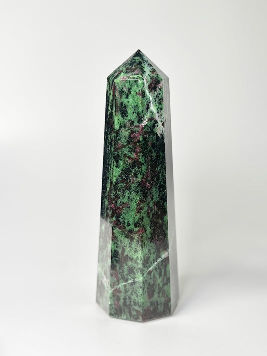Eight Facet Zoisite Tower – 1.2kg - Natural Green Beauty & Balanced Design