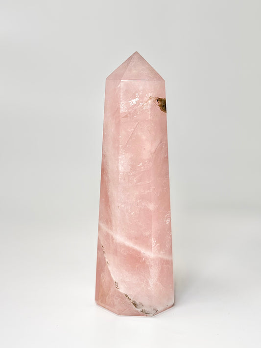 Eight Facet Rose Quartz Tower – 1kg - Elegance, Warmth & Gentle Charm