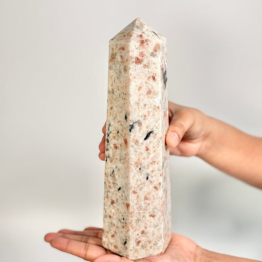 Sunstone Six-Facet Tower – 1515 Gm - Ignit Joy • Embrace Confidence • Manifest Positivity