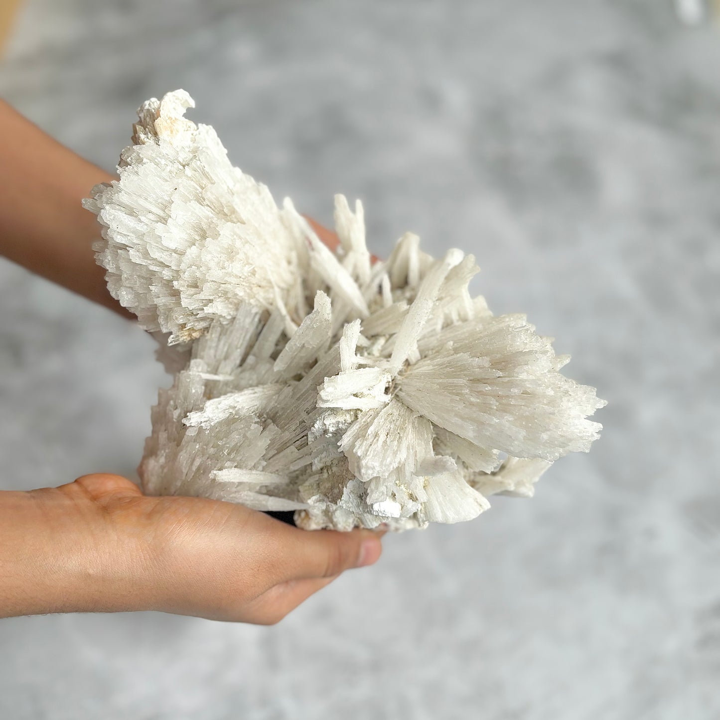 Scolecite with stilbite inclusion Cluster - 1220 Gm | Foster kindness and empathy and enhances Spiritual journey